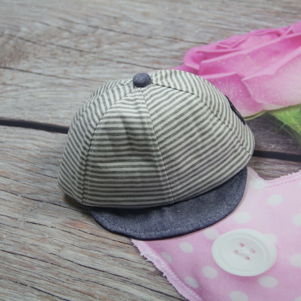 Mũ lưỡi trai trẻ em kẻ ngang MT026