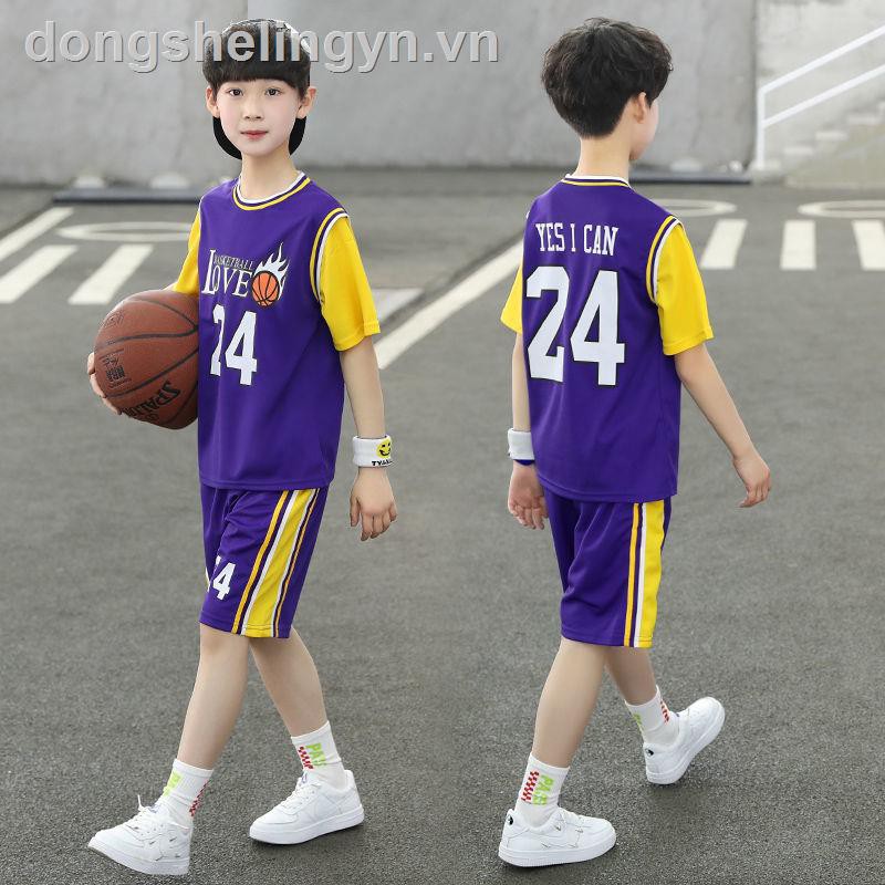 Children s short-sleeved basketball uniform Kobe jersey No. 24 James 23 class team suit men  quần thun bé trai
