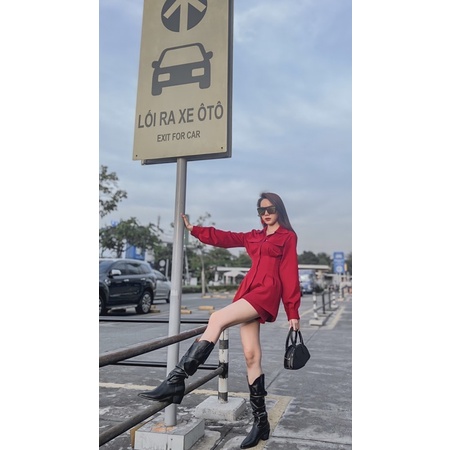 SET SƠMI ĐỎ QUẦN SHORT TRENDY TẾT ELVES