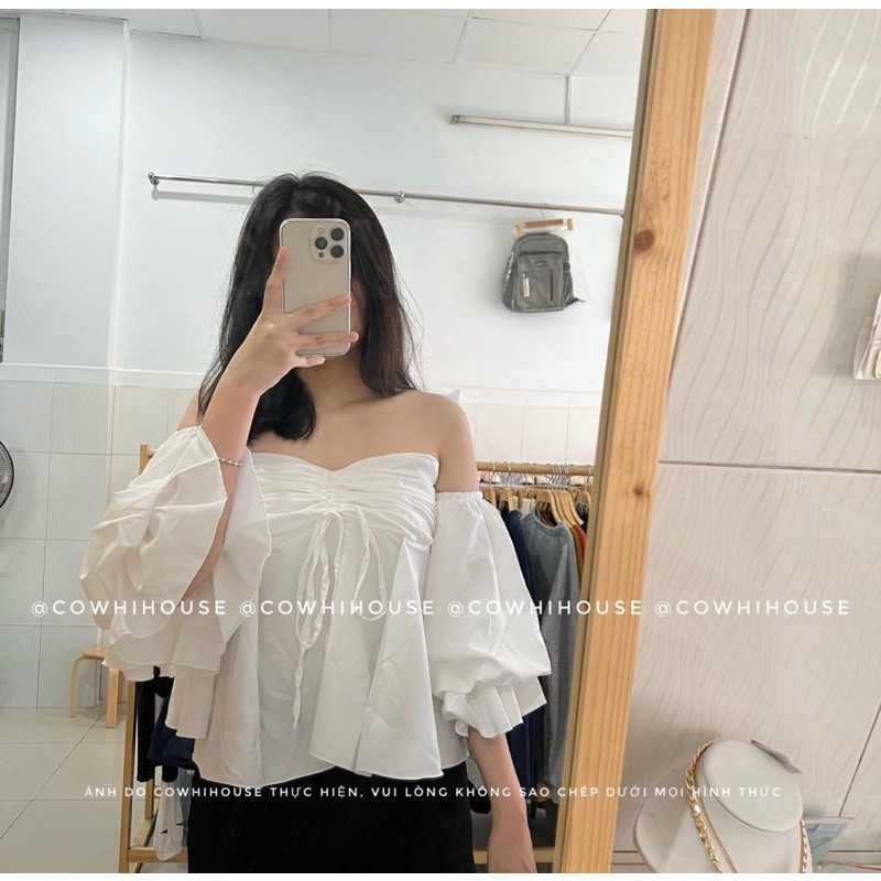 Áo tay bồng mặc được nhiều kiểu