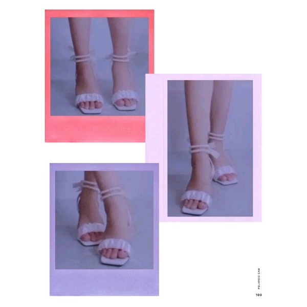 GIÀY SANDAL CAO GÓT NỮ ĐẾ NHỌN 7P QUAI ĐÍNH NGỌC THẮT NƠ HOT 2023 VINA STORE mã S06