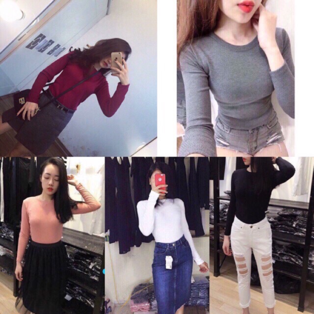 Áo thun tay dài ôm body | BigBuy360 - bigbuy360.vn