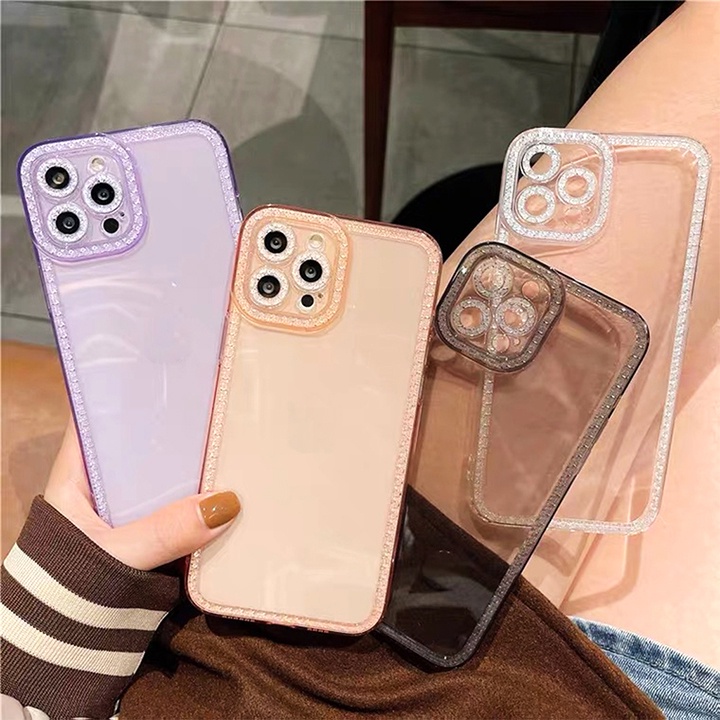 Ốp lưng IPhone Viền Nhũ 4 Màu đẹp 6/6plus/6s/6splus/7/7plus/8/8plus/x/xr/xs/11/12/13/pro/max/plus/promax TimShop