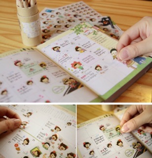 Bộ set 6 tấm sticker HONEY BEE cute