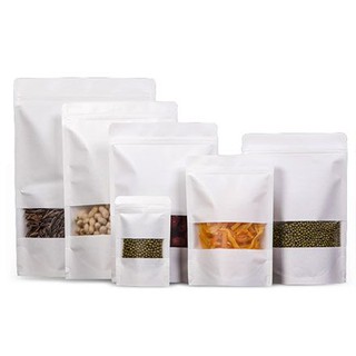 Túi Zipper Kraft màu trắng (Combo 50c)