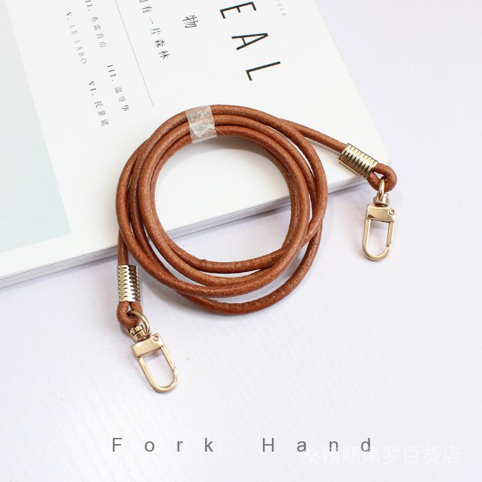 Dây Đeo Túi Xách Handmade Bằng Da Bò Hình Tròn 40 / 60 / 80 / 110 / 120cm