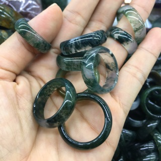 Nhẫn mã não rêu cho nam nữ