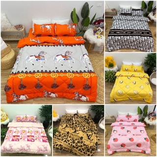 Bộ Chăn Ga Gối Cotton Poly Chăn Chần Bông siêu dày 5 Món Cao Cấp nhiều mẫu