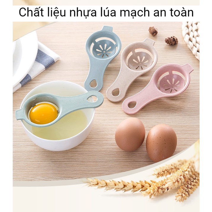 Dụng Cụ Tách Lòng Trắng Trứng Bằng Lúa Mạch An Toàn Cho Bé Hình Tai Gấu Đáng Yêu