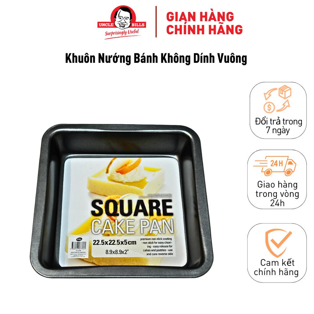 Khay Nướng Bánh Chống Dính Hình Vuông Kích Thước 20x20x4cm Uncle Bills KC0086 - Hàng Nhập Khẩu