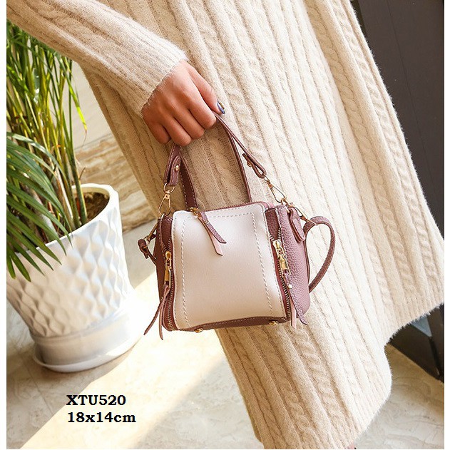 [Siêu Rẻ] XTU520 Túi đeo chéo da chần phong cách Hàn Quốc | BigBuy360 - bigbuy360.vn