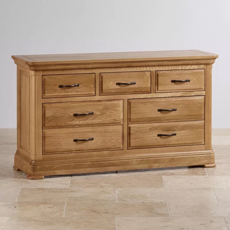 Tủ ngăn kéo 3+4 IBIE Canterbury gỗ sồi màu tự nhiên đựng quần áo, đồ dùng