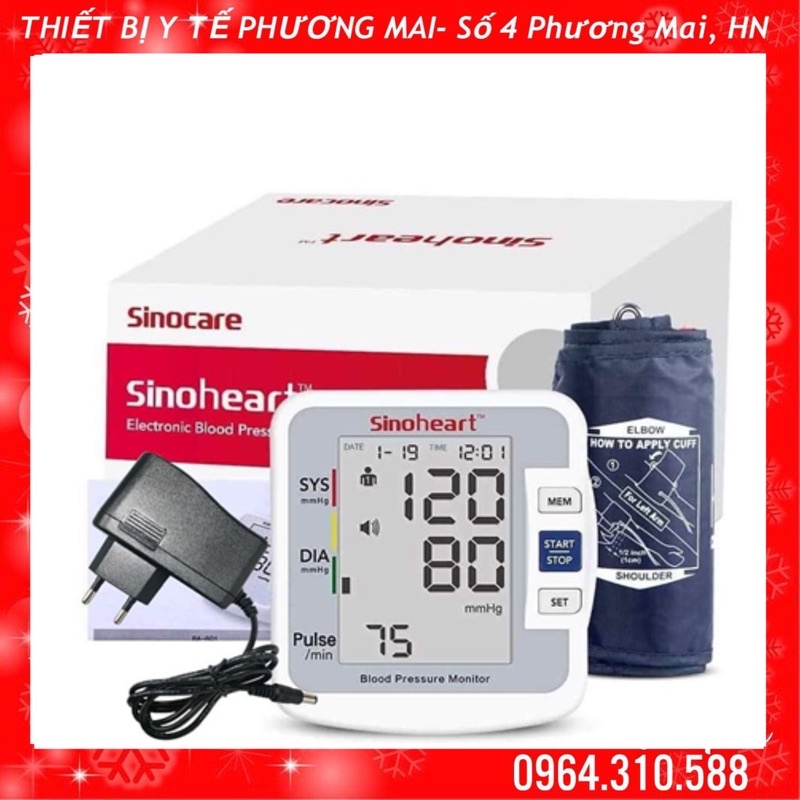 Máy đo huyết áp điện tử Sinocare sinoheart BA801 kèm adapter