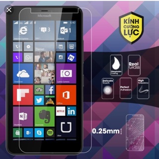 Bộ 3 kính cường lực cho Lumia 640XL ( Trong suốt )