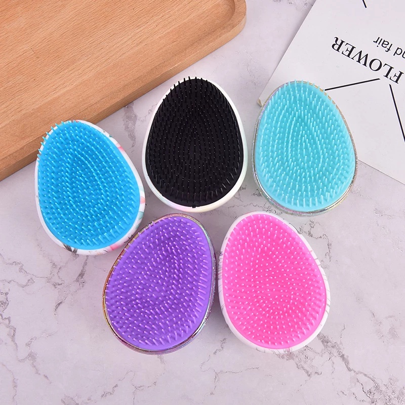 Lược Chải Tóc Hình Quả Trứng Mini Chống Tĩnh Điện Mềm Mại Dùng Trong Salon Tóc