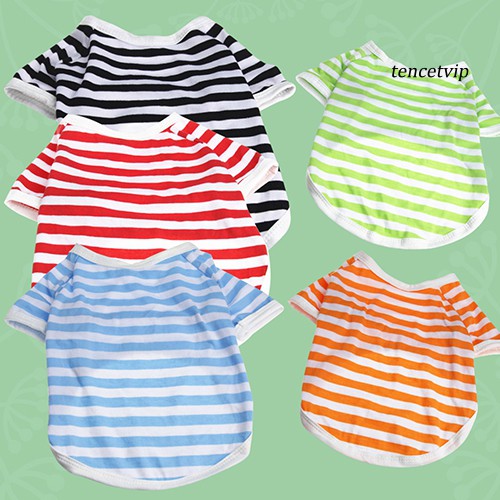 Áo thun họa tiết kẻ sọc đáng yêu dành cho thú cưng