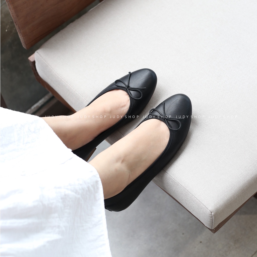 Giày Búp Bê- Giày Bệt Happy Feelings Da Mờ Nơ Nhí Xinh Xắn Hàng TQXK