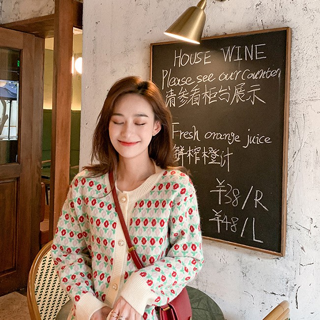Áo Khoác Len Cardigan Dài Tay Thời Trang Phong Cách Retro Cho Nữ | BigBuy360 - bigbuy360.vn