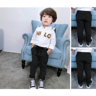 BỘ BÉ TRAI NILO QUẦN KAKI PHỐI LƯNG THUN CHO BÉ TỪ 10 ĐẾN 26KG