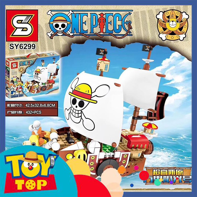 Đồ chơi lắp ráp ghép One Piece Tàu thuyền của Băng mũ rơm Luffy Zoro Sanji Chopper THOUSAND SUNNY SHIP xếp hình SY 6299