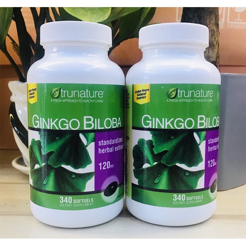 Viên uống tuần hoàn não❤Viên uống bổ não Ginkgo Biloba Trunatru 120mg từ Mỹ