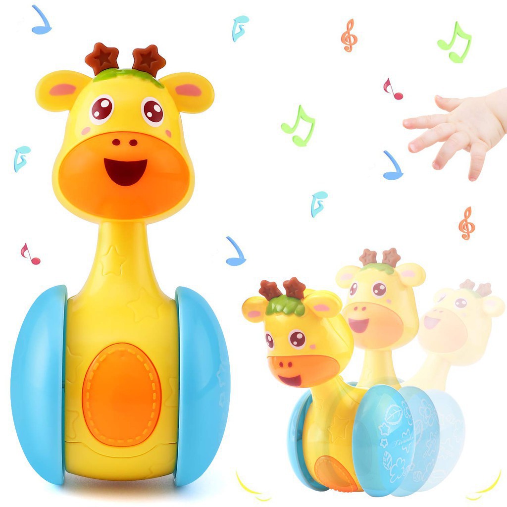 Đồ Chơi Lúc Lắc HDY Hình Hươu Cao Cổ Đáng Yêu Cho Bé con lật đật ật Đật Đồ Chơi Giáo Dục