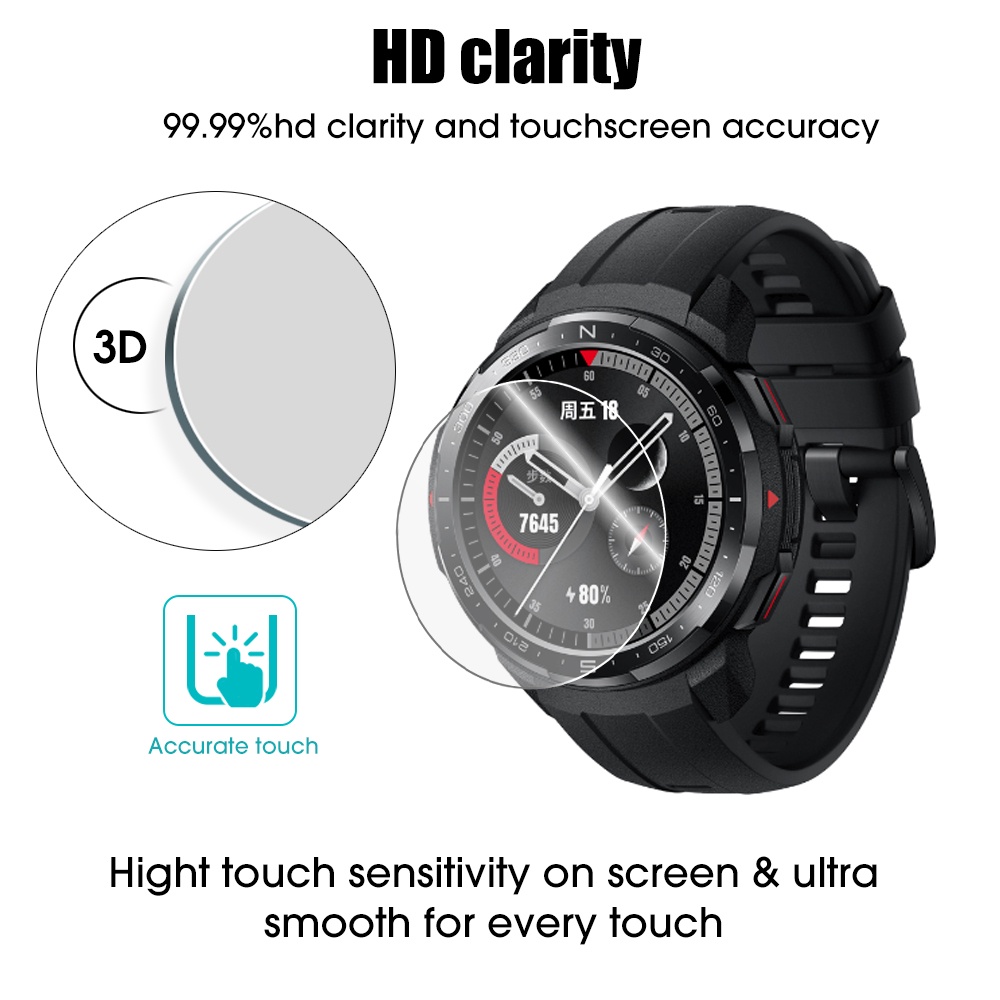 1 Kính Cường Lực HD Trong Suốt Bảo Vệ Toàn Màn Hình Chống Trầy Xước Cho Đồng Hồ Honor Watch GS Pro 9H