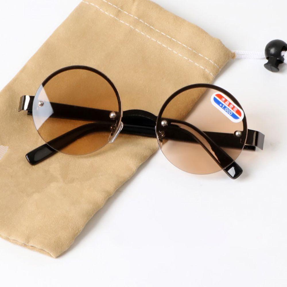 Mắt Kính Đọc Sách Gọng Tròn Chống Bức Xạ Chống Bức Xạ Bằng Nhựa Resin Phong Cách Retro Cho Nam Và Nữ