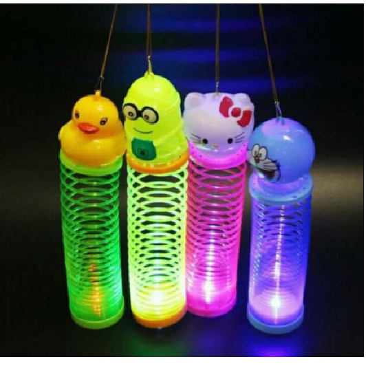 Đèn Lồng Lò Xo Phát Sáng 7 Mầu -món quà trung thu cho bé
