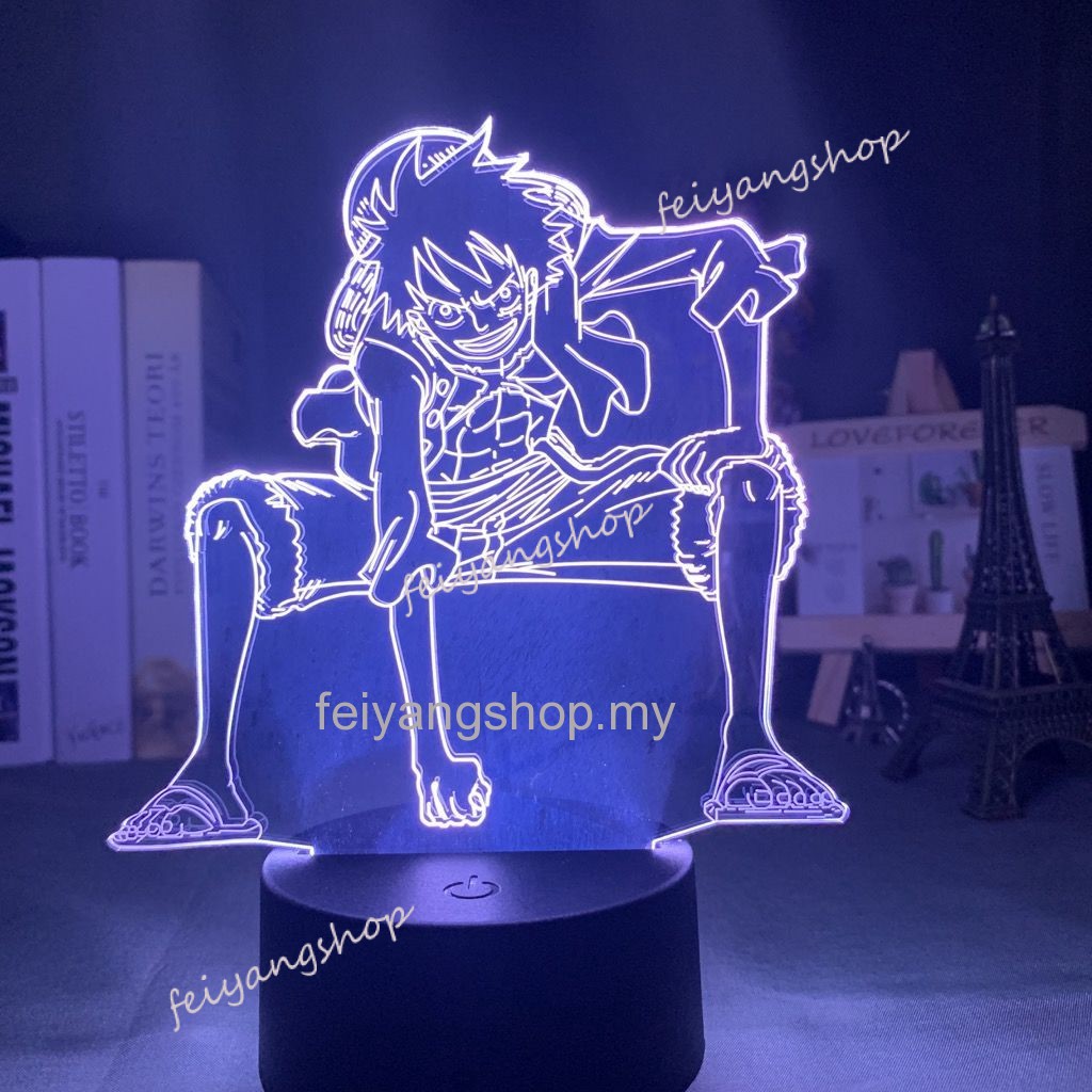Đèn Led 3d Hình Nhân Vật Luffy Ace Sunshine Roronoa Zoro Trong Phim Hoạt Hình One Piece