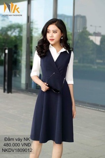 Đầm xoè ghi lê