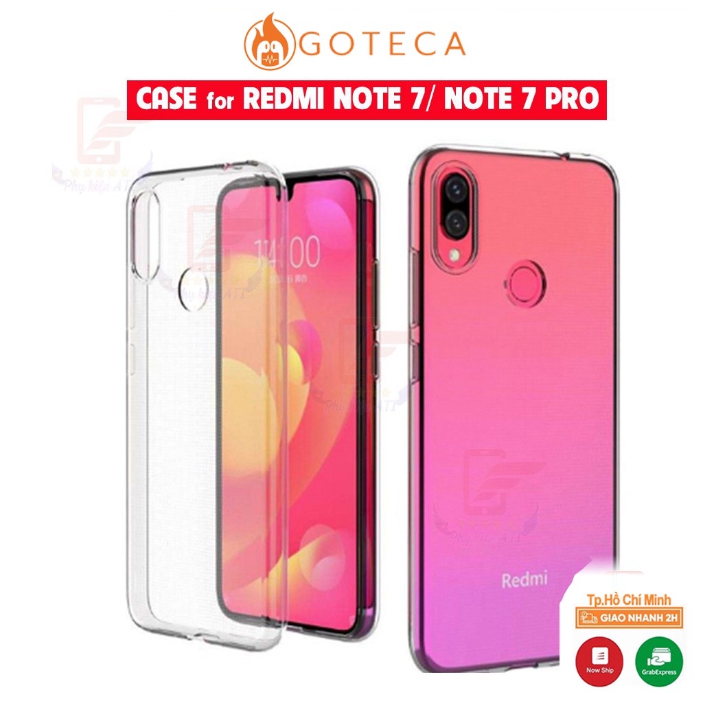 [Freeship50k] Ốp lưng Redmi Note 7/Note 7 Pro-Trong suốt- Dẻo- Lâu ố Vàng [saleoff]