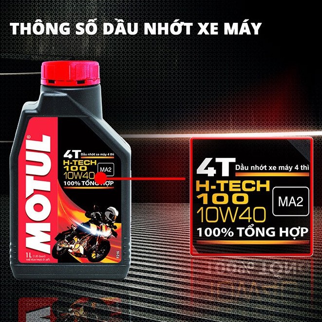 Nhớt Motul H-Tech 100 10w40 Dành Cho Xe Số, Xe Côn Tay