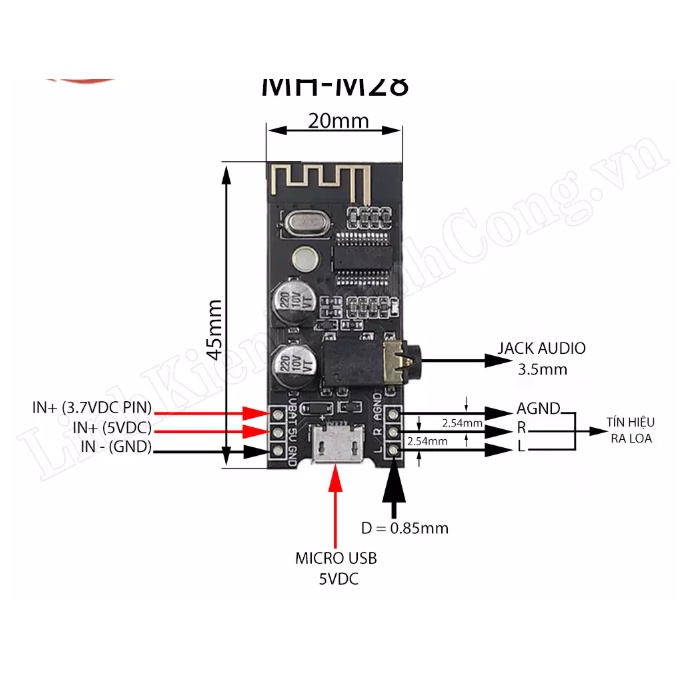 Hình ảnh ****COMBO 2 Con Môđun âm thanh Bluetooth 4.2 không dây chất lượng cao HIFI MH-M28 #1