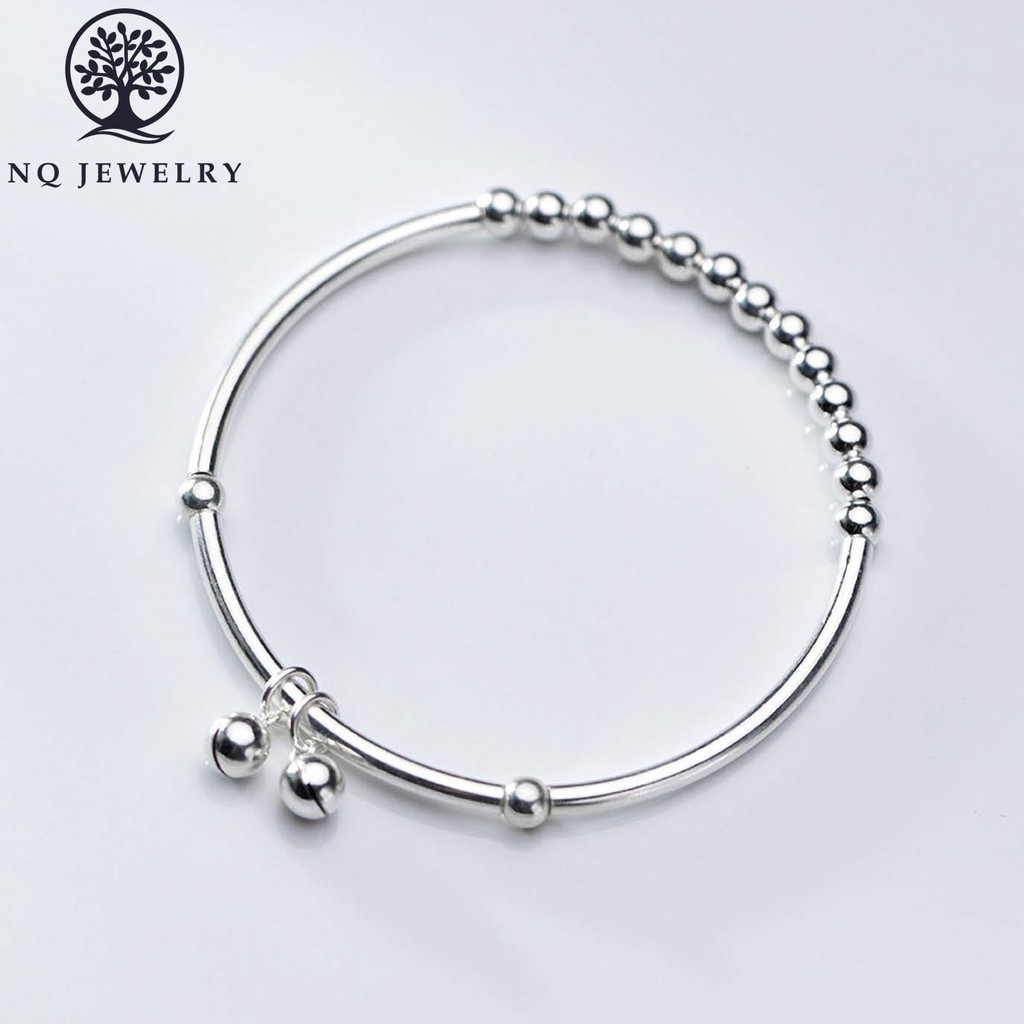 Lắc tay bạc chuông đôi - NQ Jewelry
