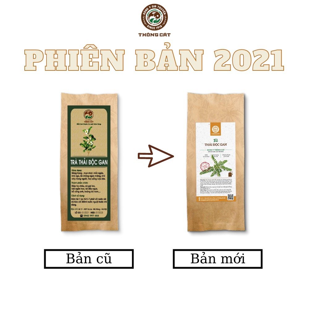 Dùng thử Trà thảo dược thải độc gan Đông Y cao cấp Thông Cát [giải rượu, tăng cường miễn dịch, giải độc cơ thể] | BigBuy360 - bigbuy360.vn
