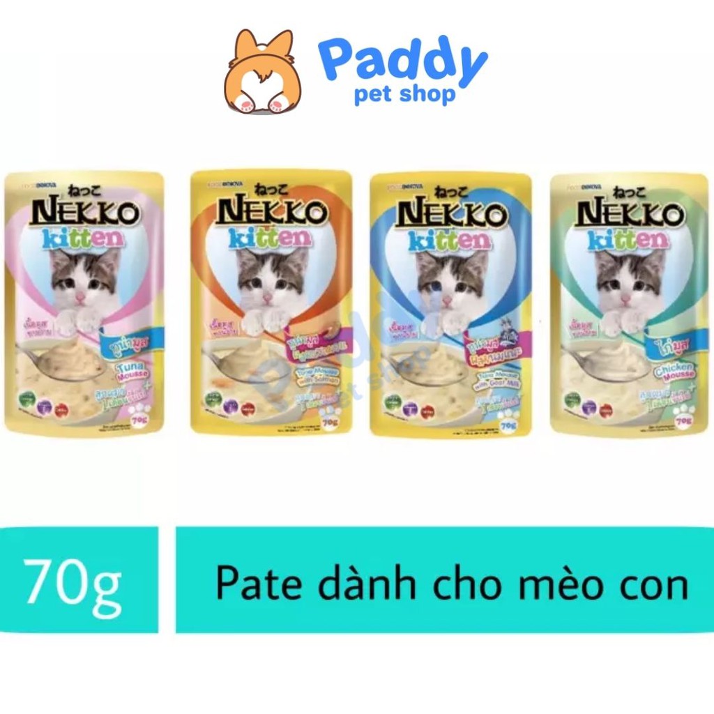 Pate Nekko Kitten Sốt Mịn Cho Mèo Con (70g)