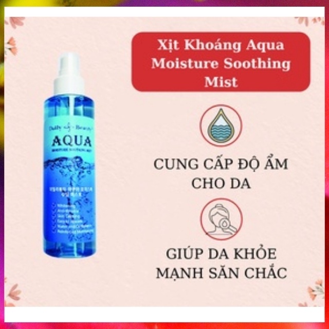 [SPa Cao Cấp]Xịt Khoáng Aqua Cấp Ẩm Moisture Soothing Mist,Dưỡng Da, Cấp Ẩm, Chống Lão Hóa, Chống Nhăn, Giữ Make Up,Tốt