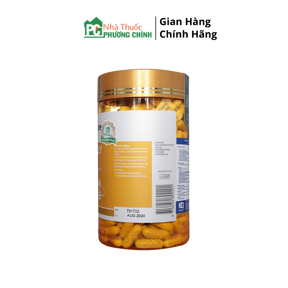 Viên Uống Sữa Ong Chúa Healthy Care Royal Jelly - Tăng Sức Đề Kháng, Làm Đẹp Da 1000mg