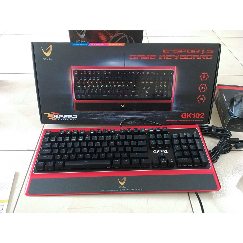 Bàn Phím Cơ Quang Vking GK102 Tặng Kèm Lót Chuột Cao Cấp