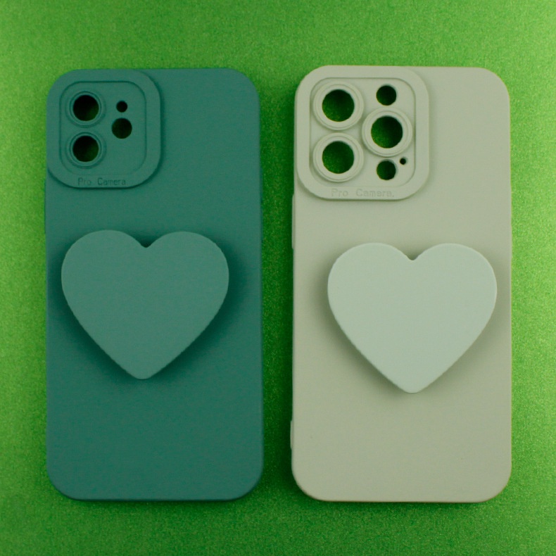 Popsocket giá đỡ điện thoại pop up in MỊN trái tim màu trơn pastel