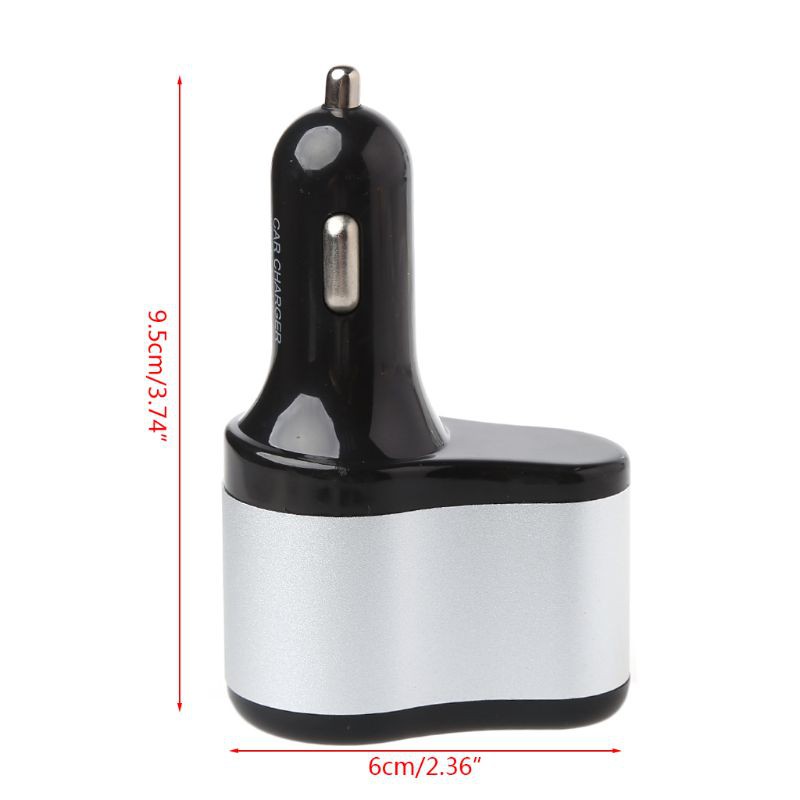 Thiết bị sạc 2 cổng USB tích hợp đầu châm mồi lửa thuốc lá dành cho xe ô tô
