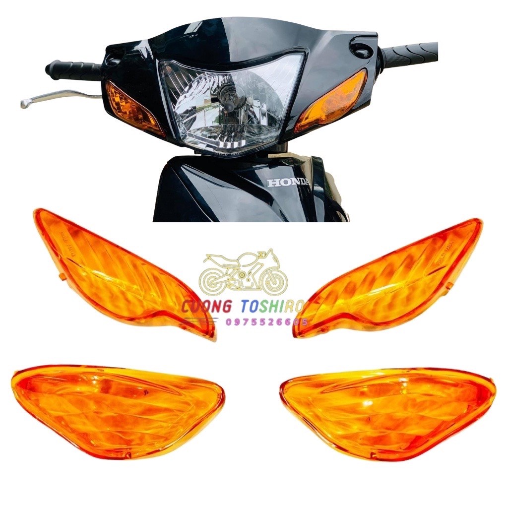 Nắp xi nhan cam trước sau lắp cho xe wave 2007 đến 2021 (100cc 50cc 110cc) siêu đẹp