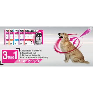 FRONTLINE TRIACT diệt ve rận, ruồi muỗi (chó từ 5-10kg, 1 hộp x 3 tuýp)