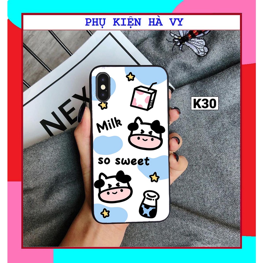 Ốp lưng iphone bò đốm cute nhám viền đen 5/5s/6/6plus/6s/6splus/7/7plus/8/8plus/x/xr/xs/11/12/pro/max/plus/promax