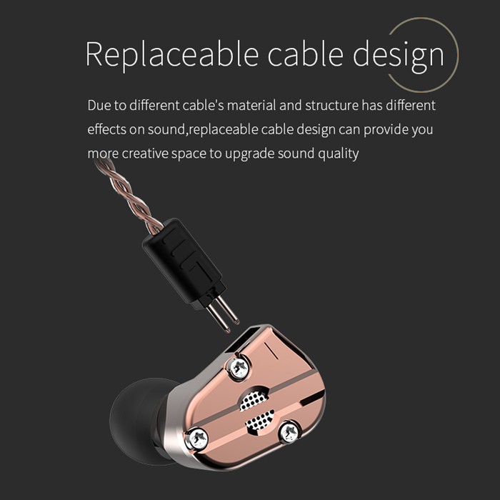 Revonext QT5 1DD+1BA Hybrid In Ear Earphone HIFI DJ Monitor Running Sport Earphone