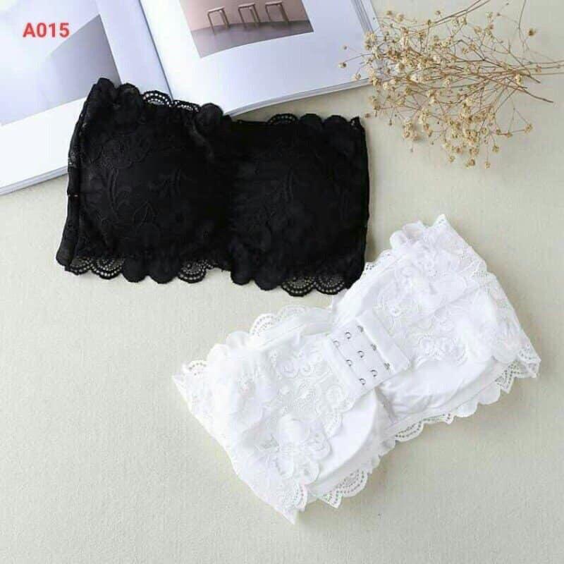 Áo Lót Bra Ren Nữ Không Gọng Quây Không Dây Có Móc Cài Free size