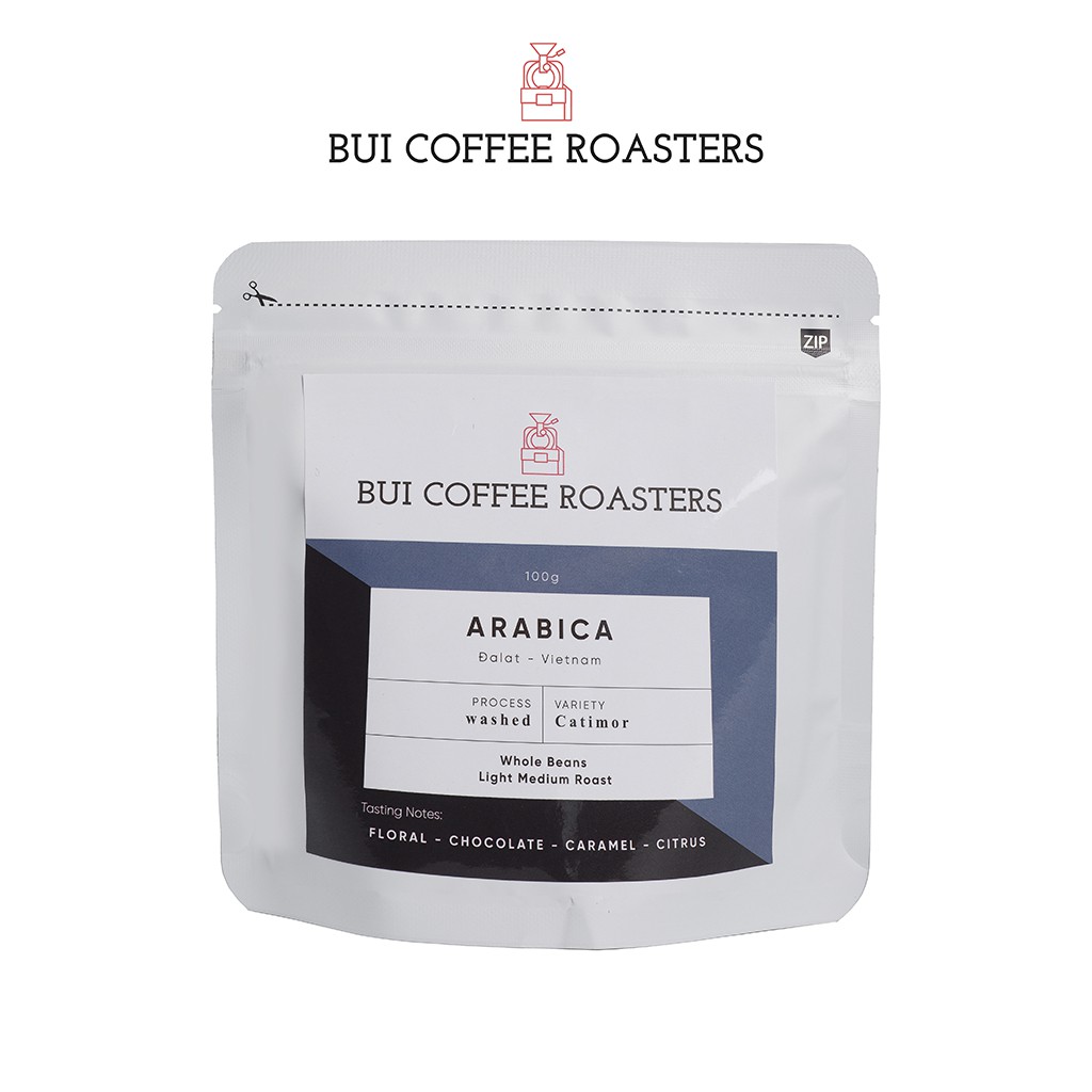 Cà Phê Arabica 100g (Túi Giới Thiệu Dạng Hạt Hoặc Bột)