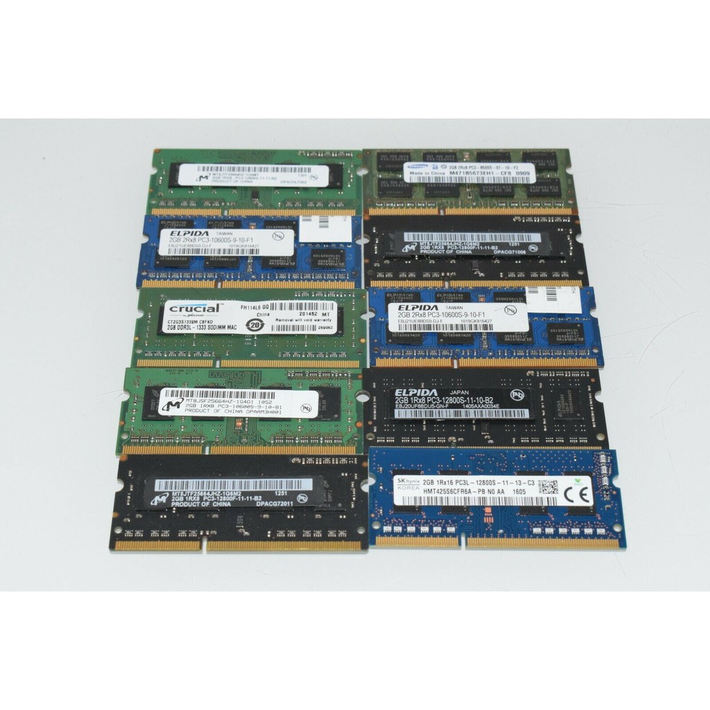 Ram DDR3 laptop 2G 1066, 1333, 1600