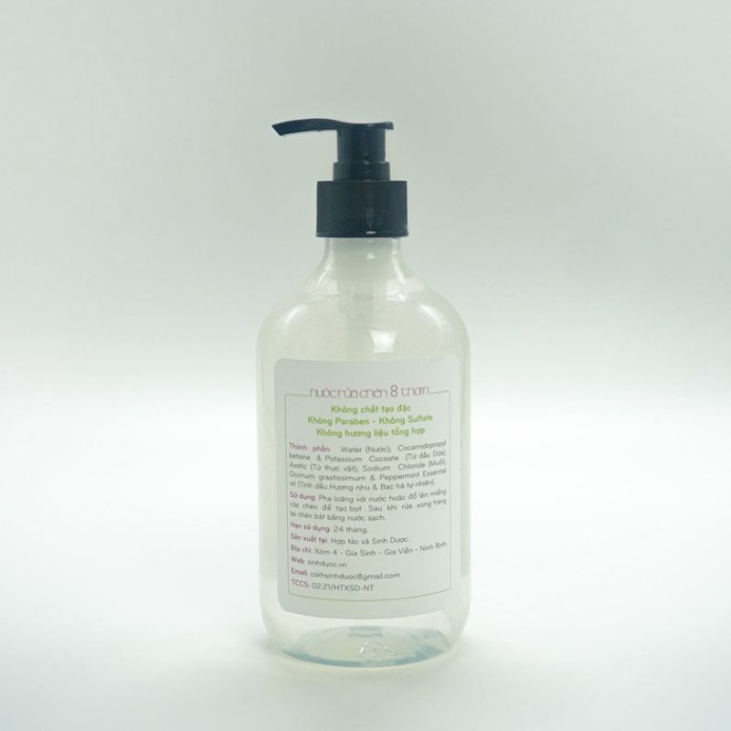Nước Rửa Chén Tám Thơm Sinh Dược 500ml - Sạch - An Toàn Cho Da Tay - Thân Thiện Môi Trường